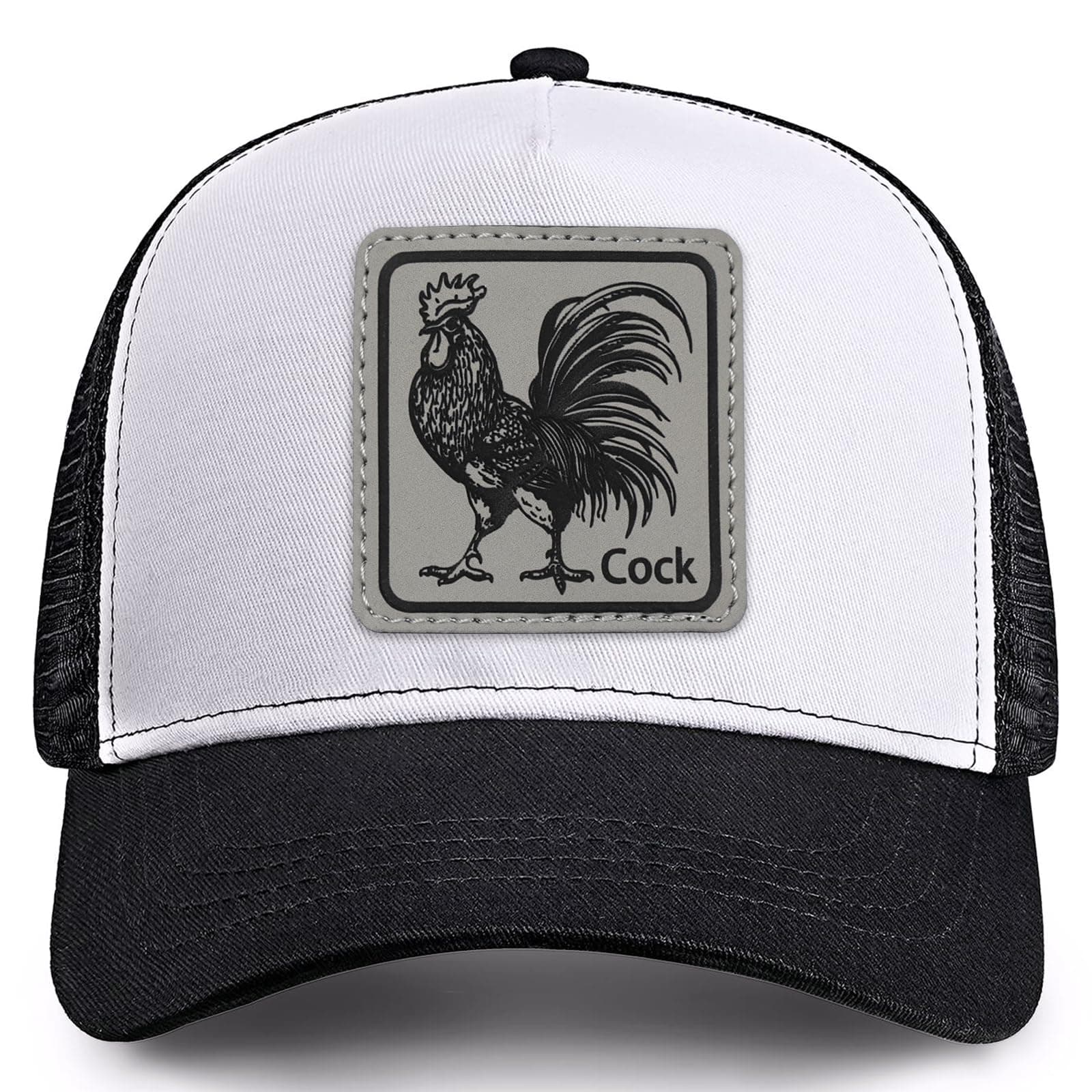 Animal Trucker Hats Leather Pattern Adjustable Snapback Mesh Animal Baseball Cap for Men