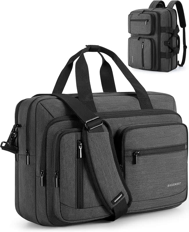 3 In 1 Laptop Bag for Men, Computer Briefcase 17.3 Inch Laptop Water-Repellent Shoulder B…
