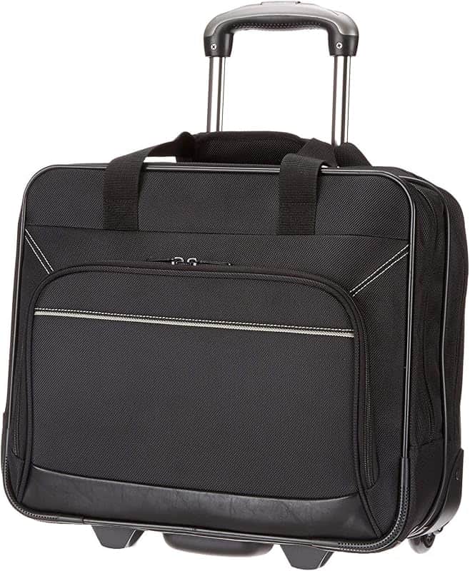 15.6" Rolling Laptop Bag for Travel and Business, Briefcase with Wheels, Adjustable Locki…