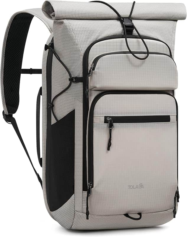 Tolaccea Rolltop Travel Backpack 32L, 15.6" Laptop Carry on for Work Travel | 32-40L Expa…