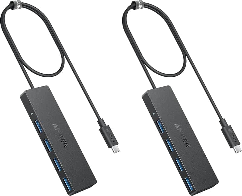 4-Port USB 3.0 Hub with 5Gbps Data Transfer, Ultra-Slim USB-C Connector Hub, for MacBook,…
