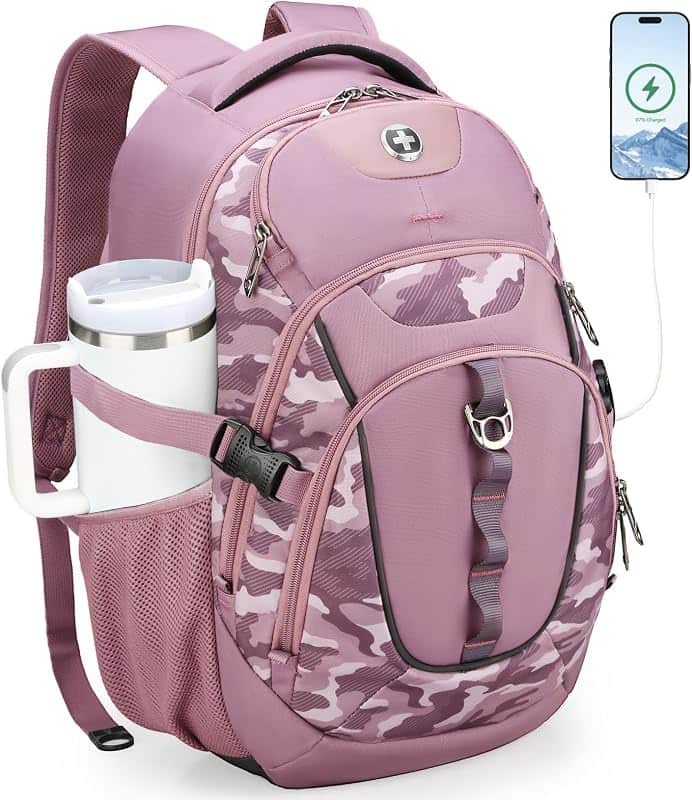 Swissdigital Design Laptop Backpack for Men with USB Charging Port SD803-93 | Travel Back…