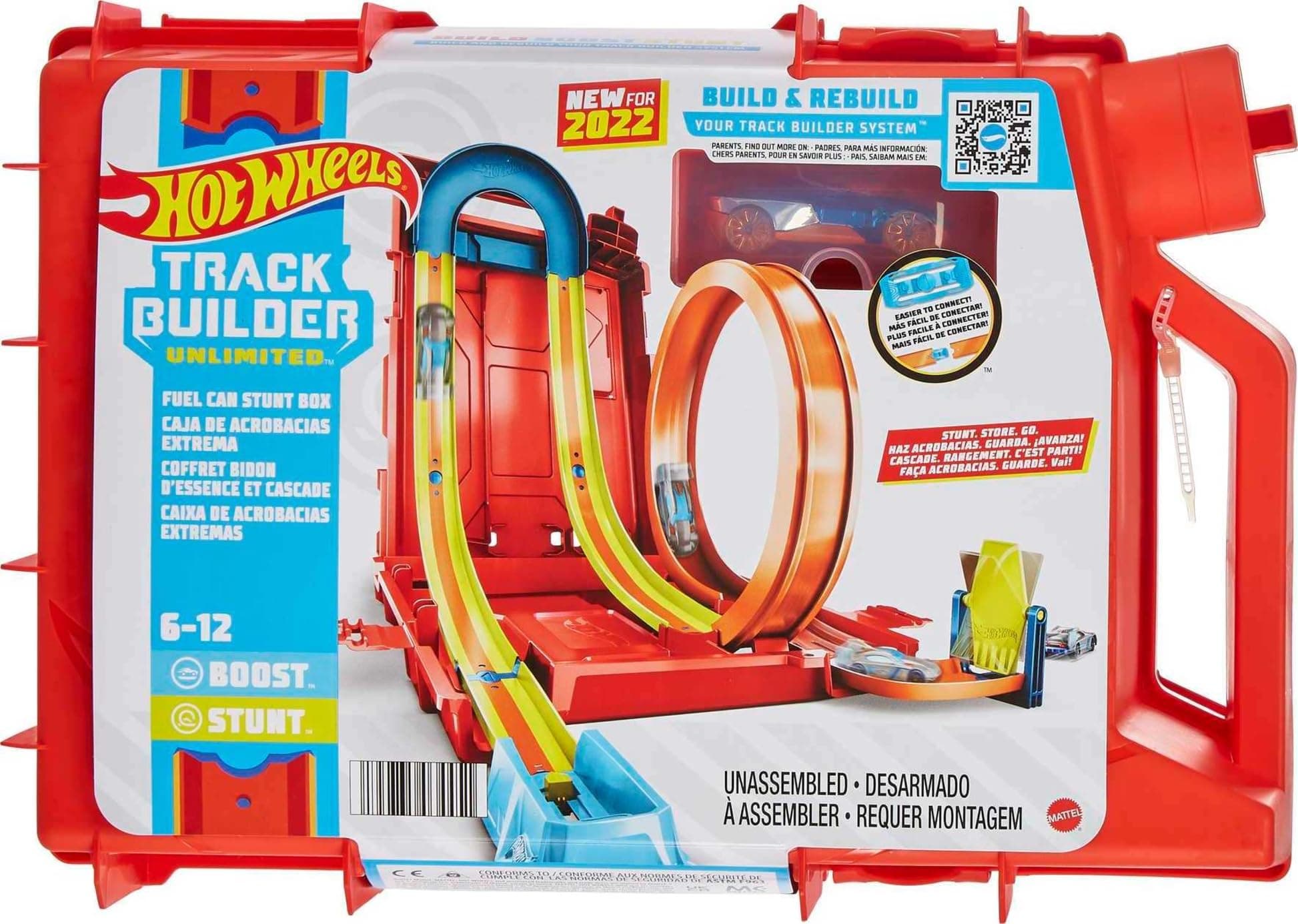 Track Builder Unlimited Fuel Can Stunt Box Playset & Car