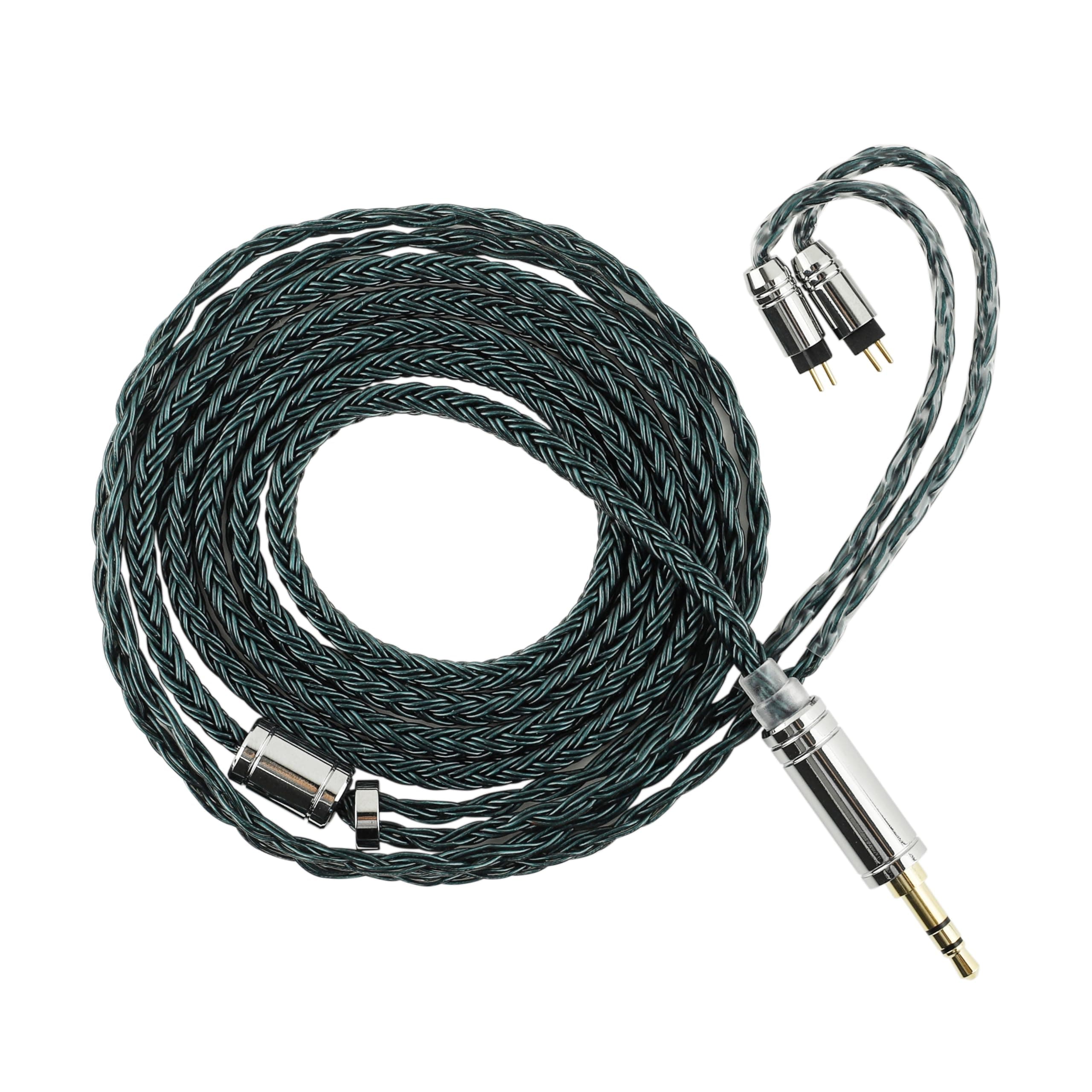 Linsoul Tripowin Zonie 16 Core Silver Plated IEM Cable, 2pin 0.78mm, 3.5mm | 1.25m SPC in…