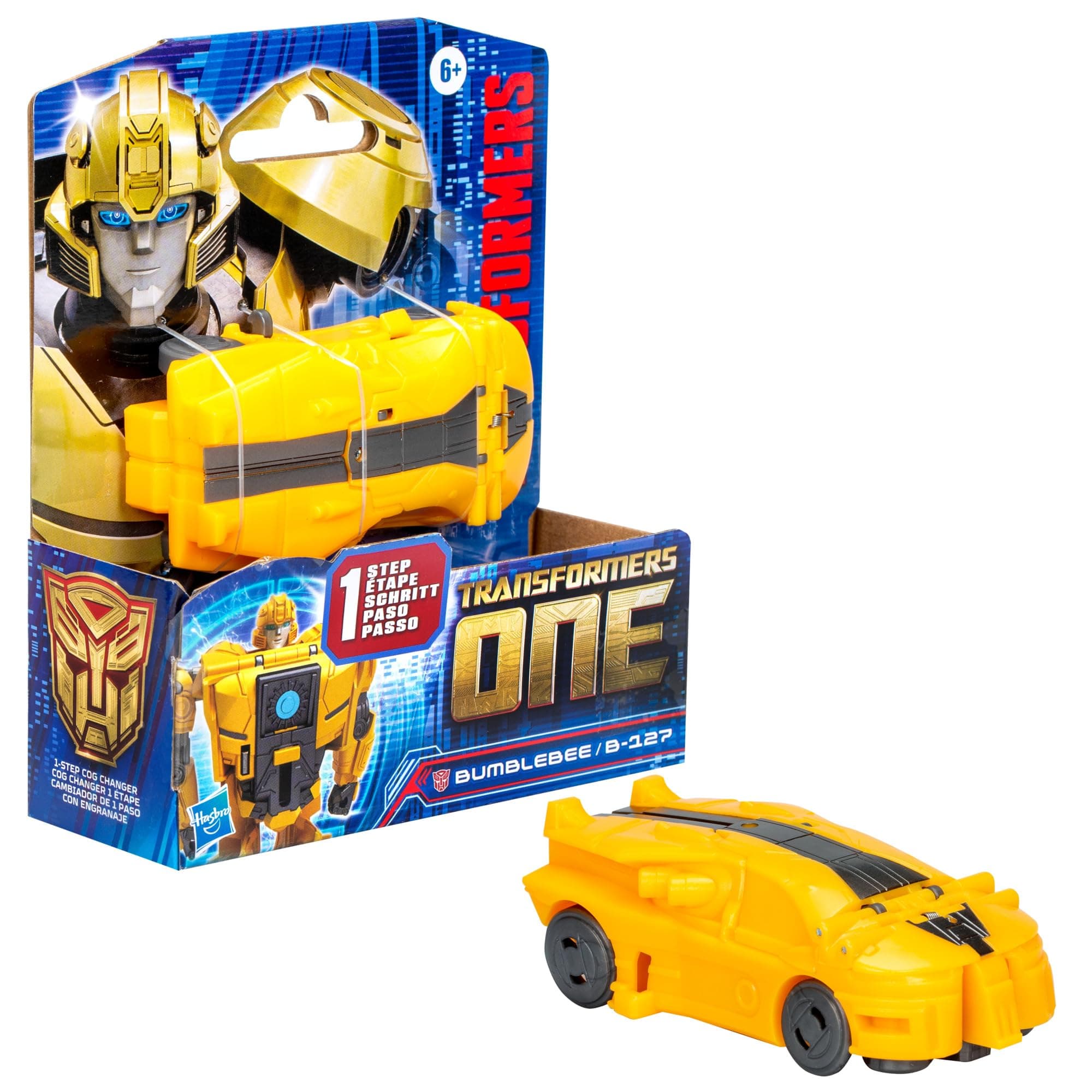 Transformers One Cog Changer Bumblebee (B-127) 4-Inch Robot Action Figure, Interactive To…