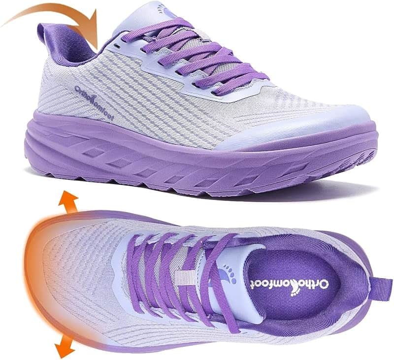 Women's Orthopedic Diabetic Wide Running Shoes: Comfortable Casual Arch Support Plantar F…