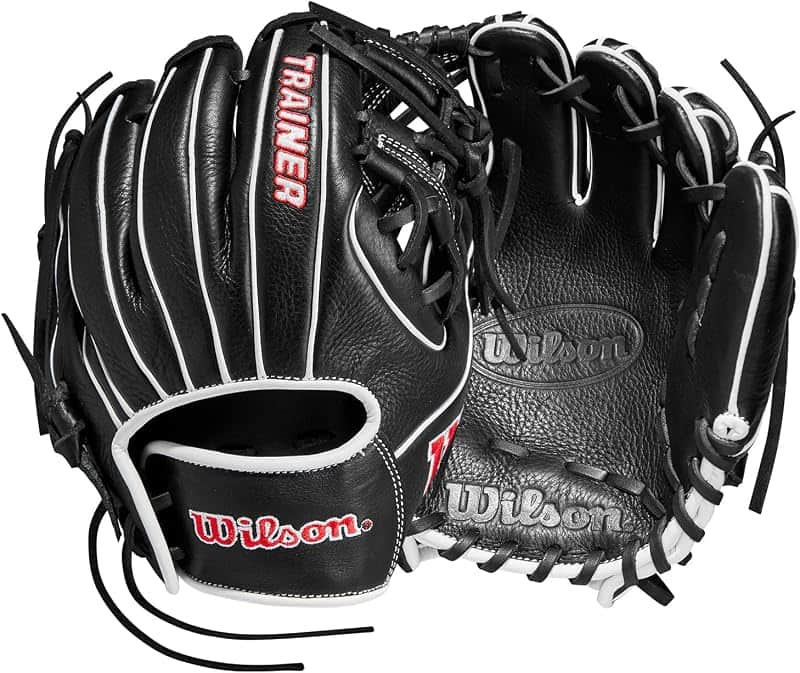 Trainer Baseball Gloves - Black/Red