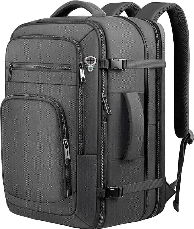 Roomy Travel Backpack,Expandable 40L-50L Carry On Backpack For 17.3" Laptop | TSA Flight…