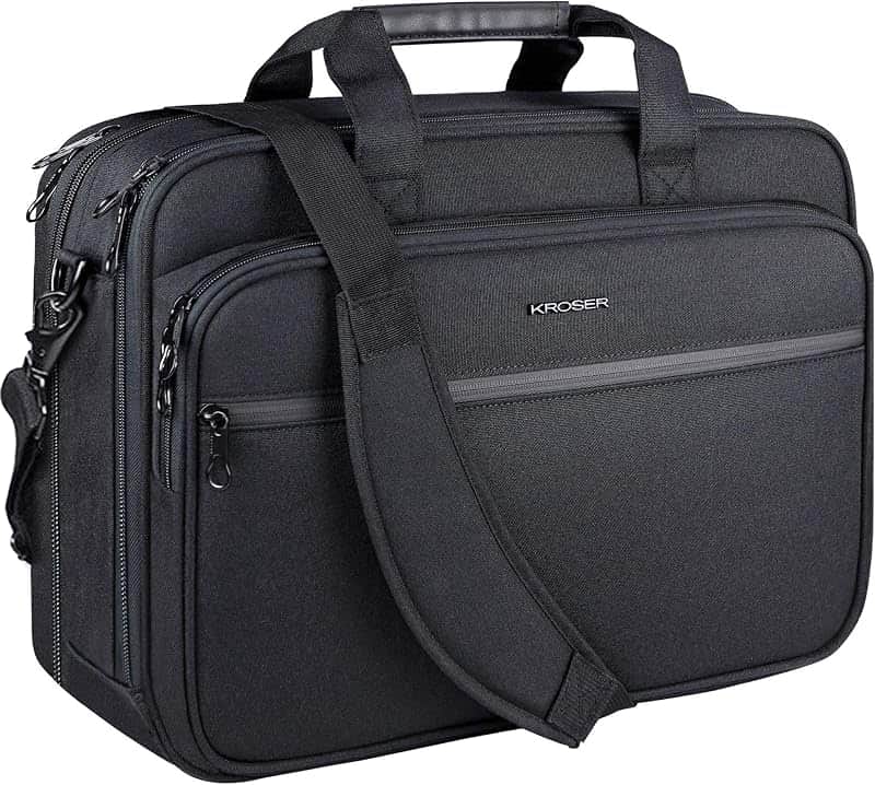 Laptop Bag Expandable Briefcase Computer Bag 17.3 Inch Black | Premium, Expandable, Water…