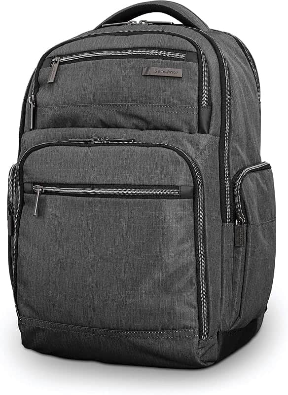 Modern Utility Double Shot Laptop Backpack, Charcoal Heather, One Size